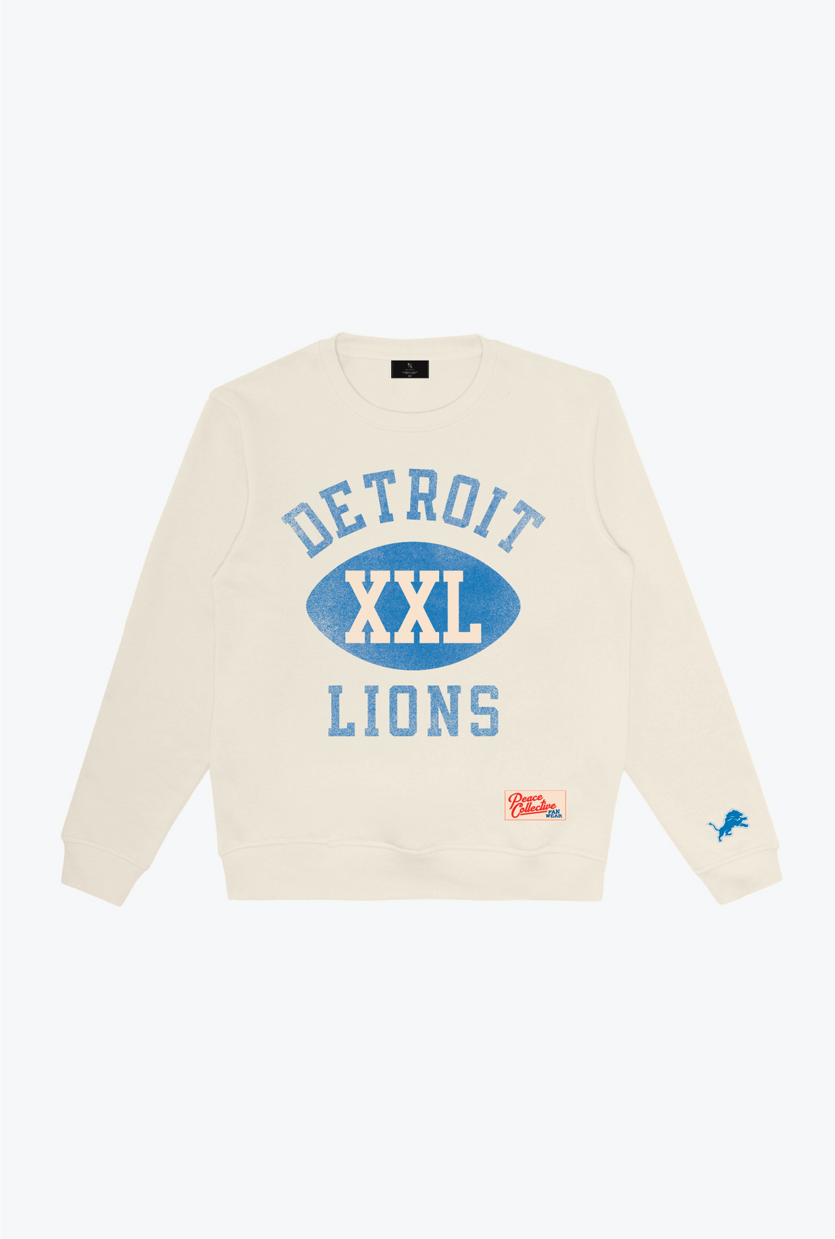 Detroit Lions Warm Up Heavyweight Crewneck - Ivory