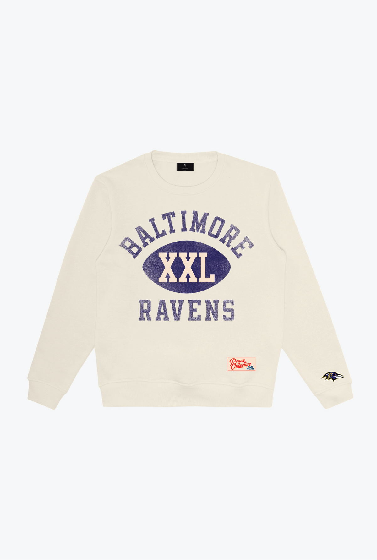 Baltimore Ravens Warm Up Heavyweight Crewneck - Ivory