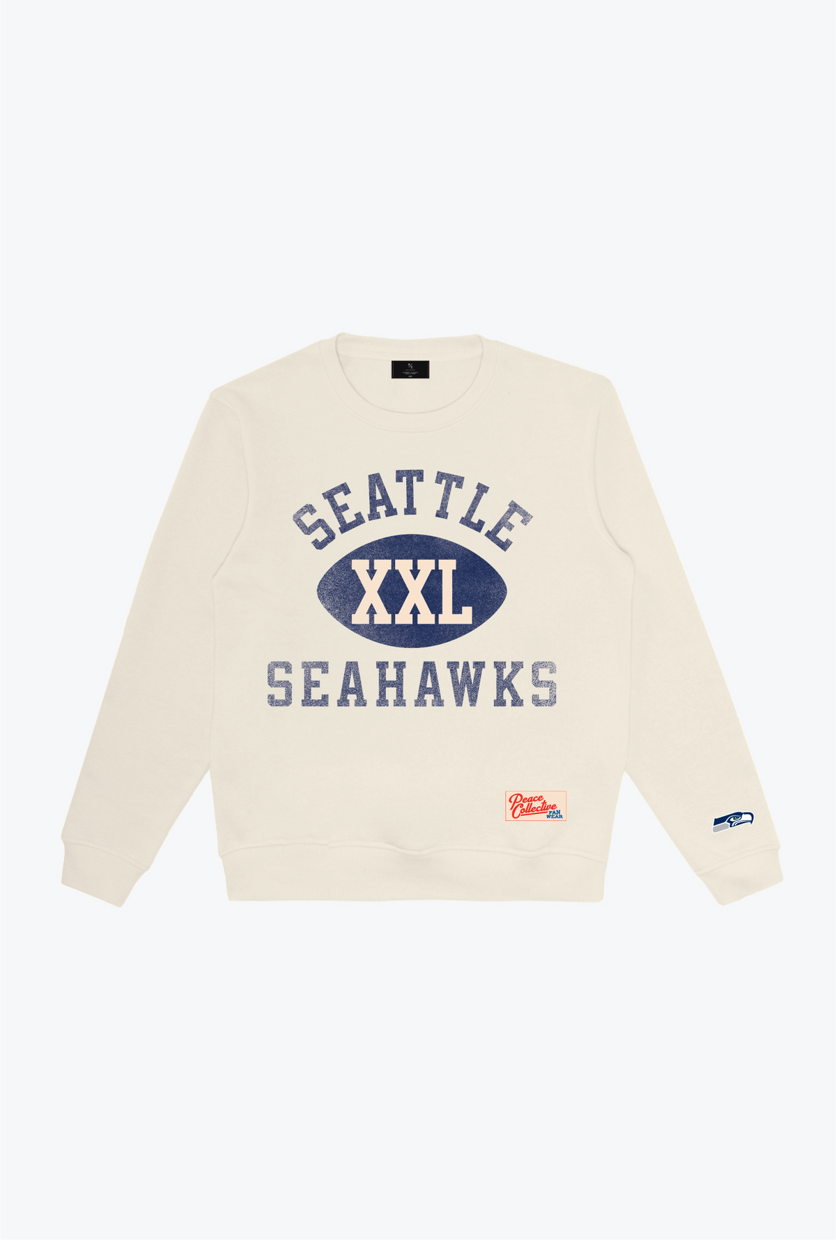 Seattle Seahawks Warm Up Heavyweight Crewneck - Ivory