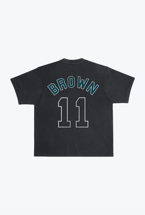 AJ Brown Garment Dyed Heavyweight T-Shirt - Black