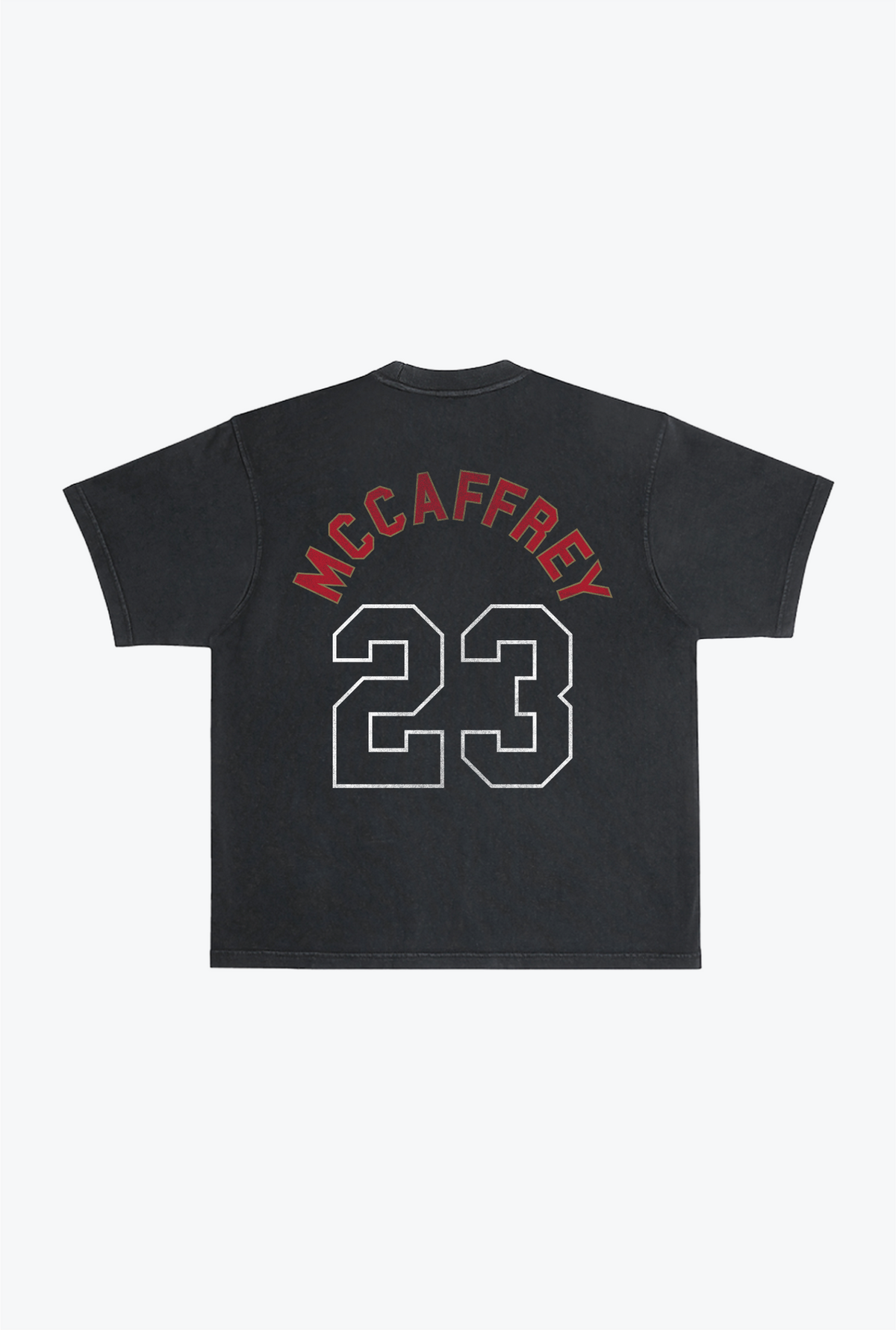 Christian McCaffrey Schweres T-Shirt im Stückfärbeverfahren - Schwarz