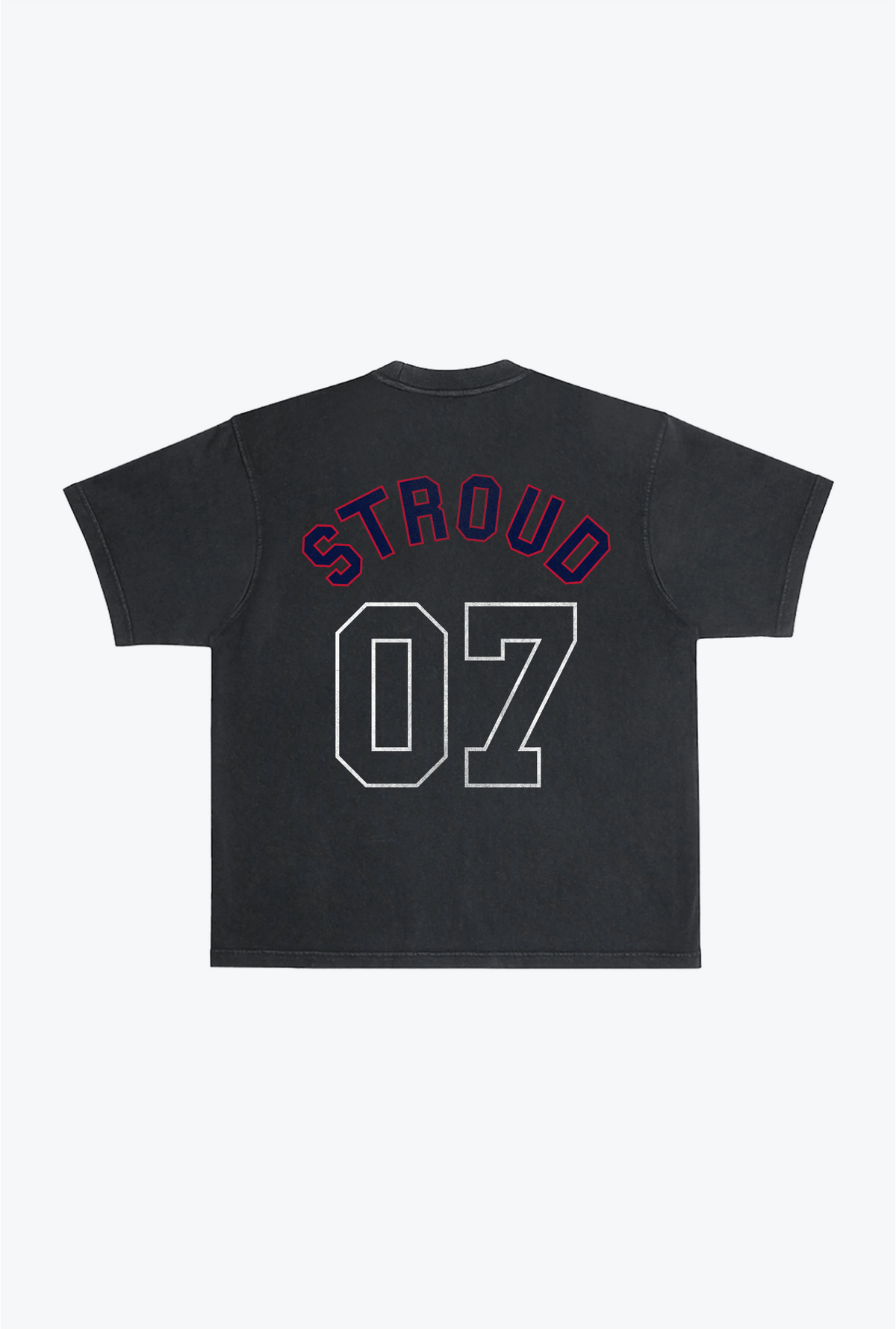 CJ Stroud Schweres T-Shirt im Garment-Dyed-Stil - Schwarz