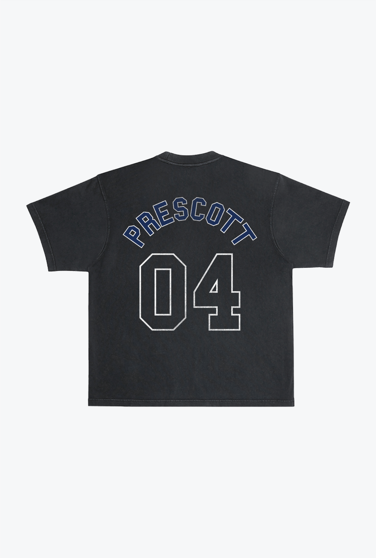 Dak Prescott – Schweres, stückgefärbtes T-Shirt – Schwarz