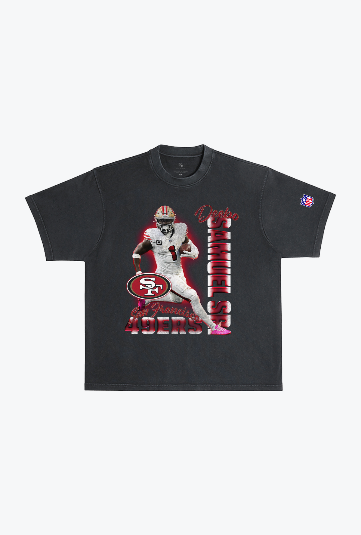 Deebo Samuel Sr. Schweres, stückgefärbtes T-Shirt - Schwarz