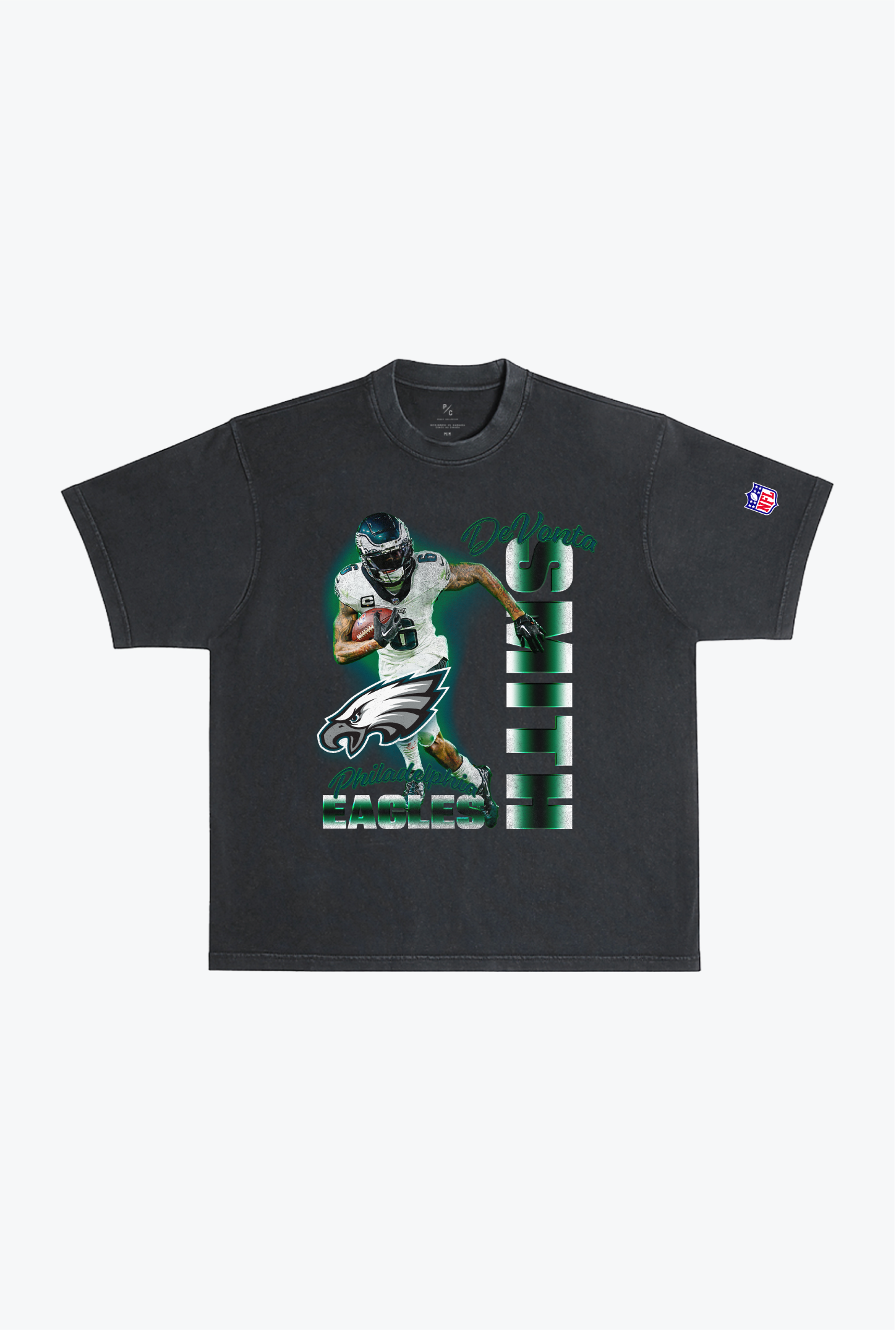 DeVonta Smith Garment Dyed Heavyweight T-Shirt - Black