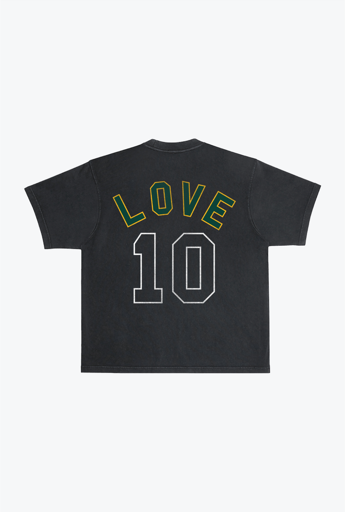 Jordan Love – Schweres, stückgefärbtes T-Shirt – Schwarz