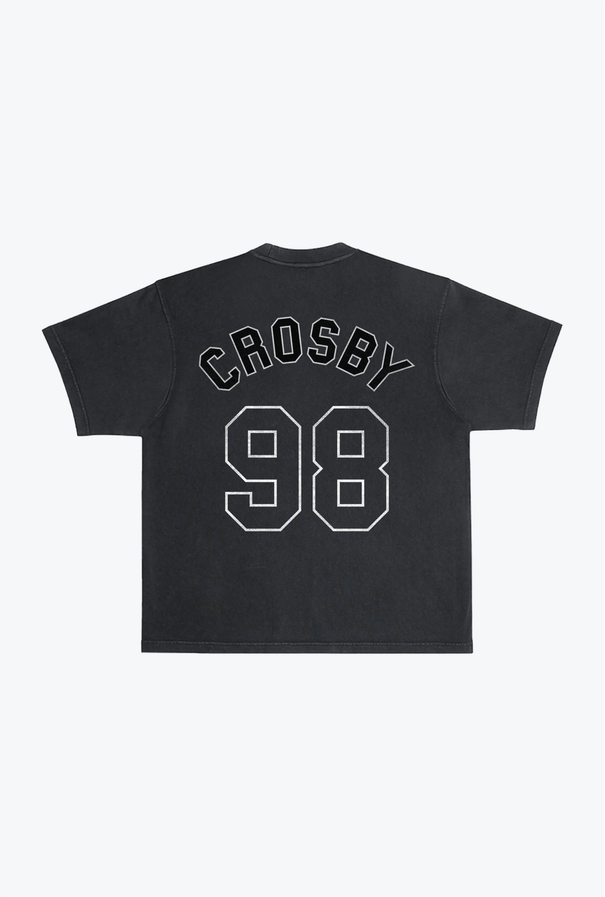 Maxx Crosby – Schweres, stückgefärbtes T-Shirt – Schwarz