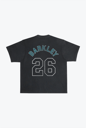 T-shirt épais teint en pièce Saquon Barkley - Noir