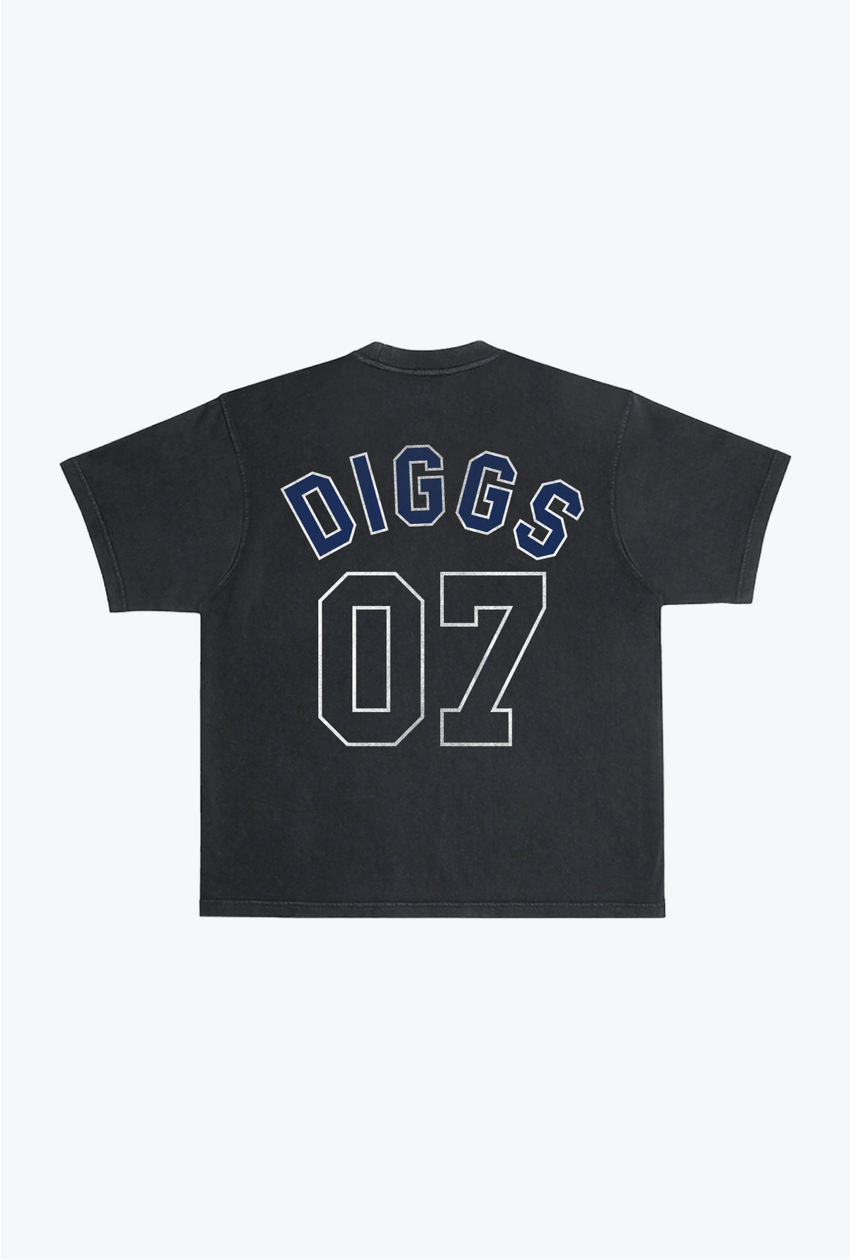 Trevon Diggs – Schweres, stückgefärbtes T-Shirt – Schwarz