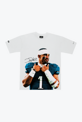 Jalen Hurts Icon Player Heavyweight T-Shirt - White