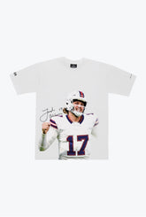 Josh Allen Icon Player Heavyweight T-Shirt - White