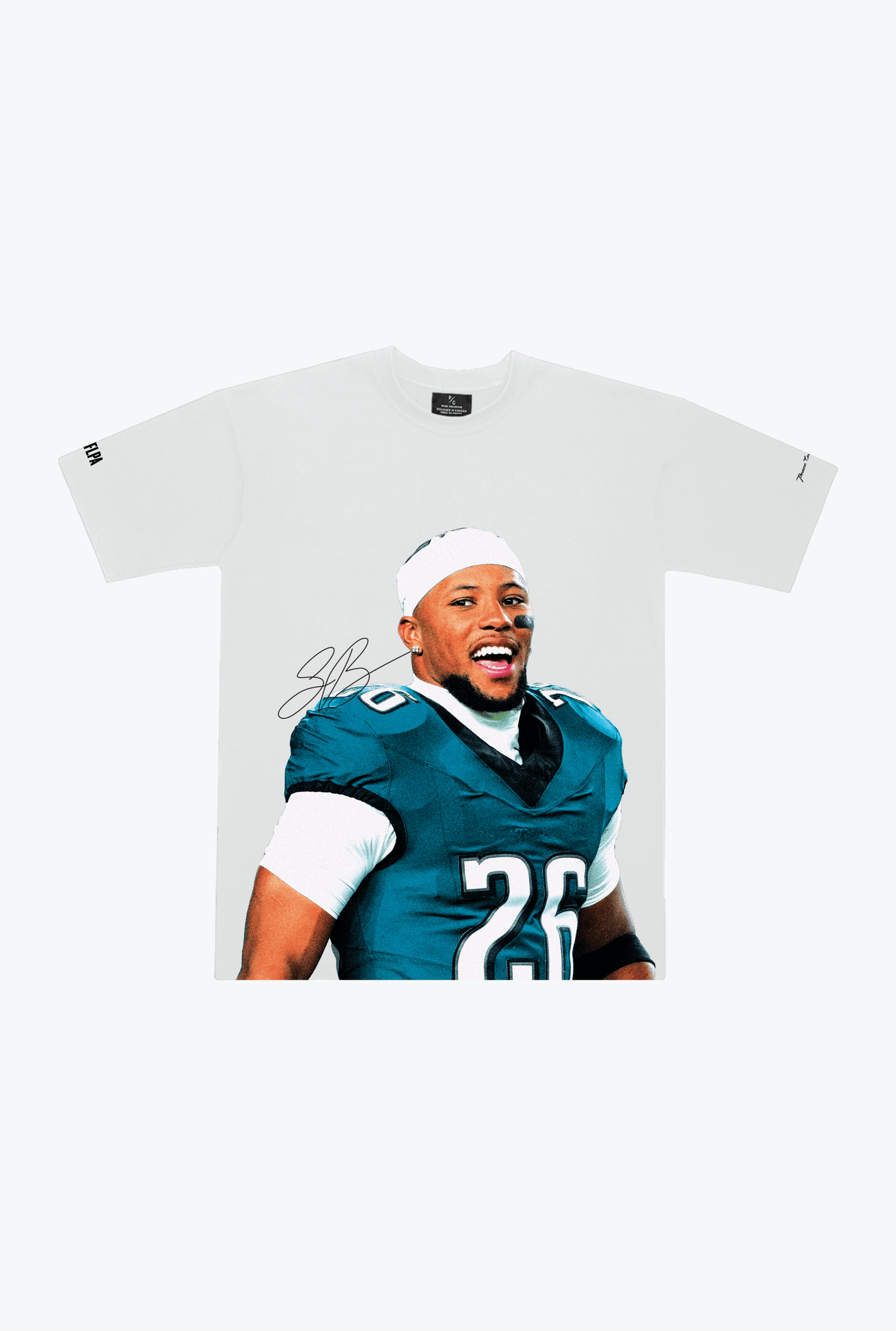 Saquon Barkley Icon Player Heavyweight T-Shirt - White