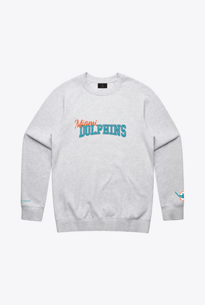 Sweat à col rond Miami Dolphins Spirit - Cendre