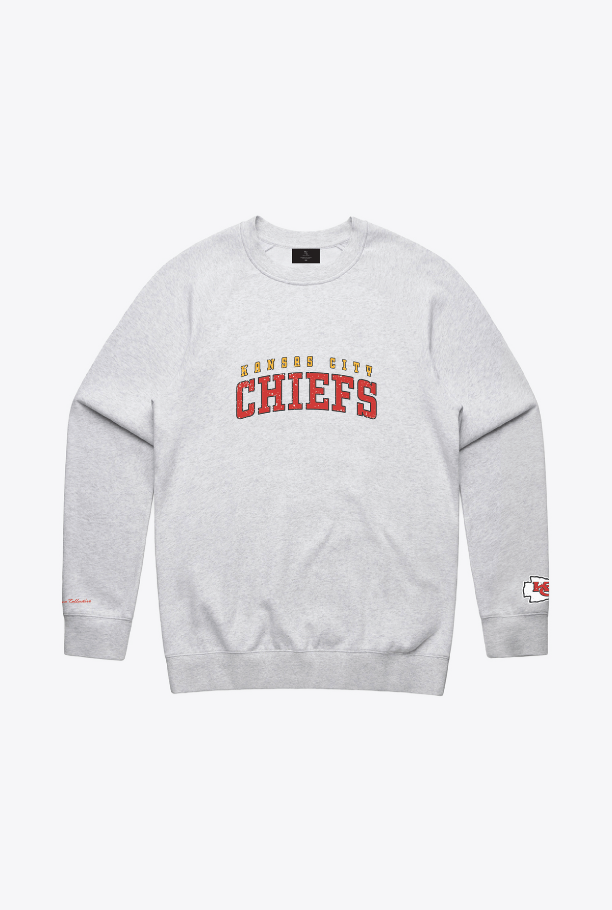 Sweat à capuche à col ras du cou Kansas City Chiefs Spirit - Cendre