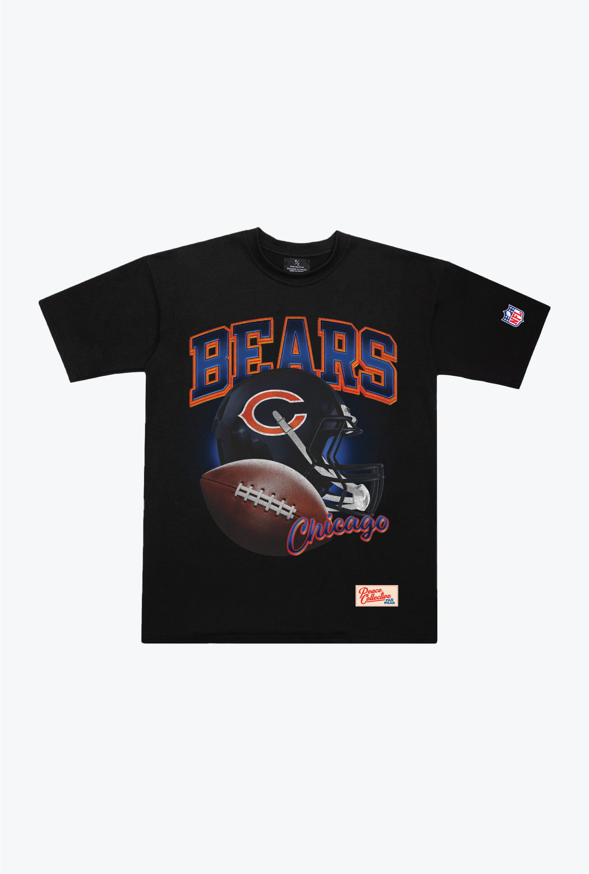 Chicago Bears Icon Schweres T-Shirt - Schwarz