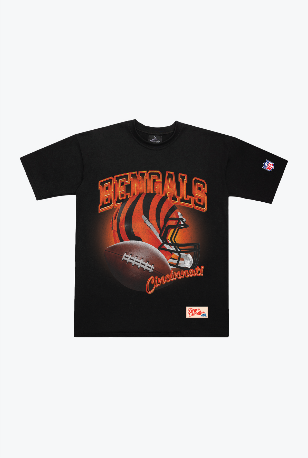 Cincinnati Bengals Icon Schweres T-Shirt - Schwarz