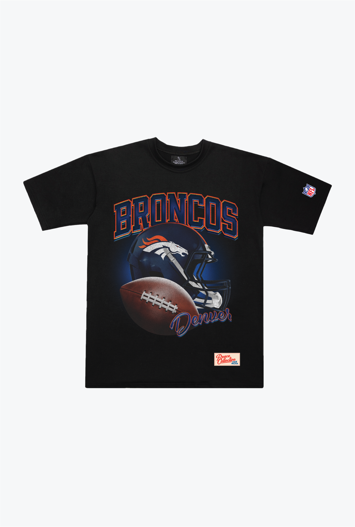 Denver Broncos Icon Heavyweight T-Shirt - Black