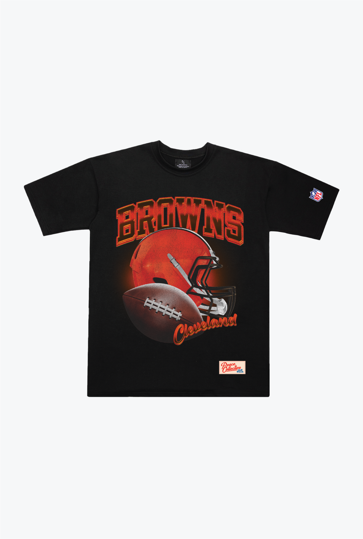 Cleveland Browns Icon Heavyweight T-Shirt - Black