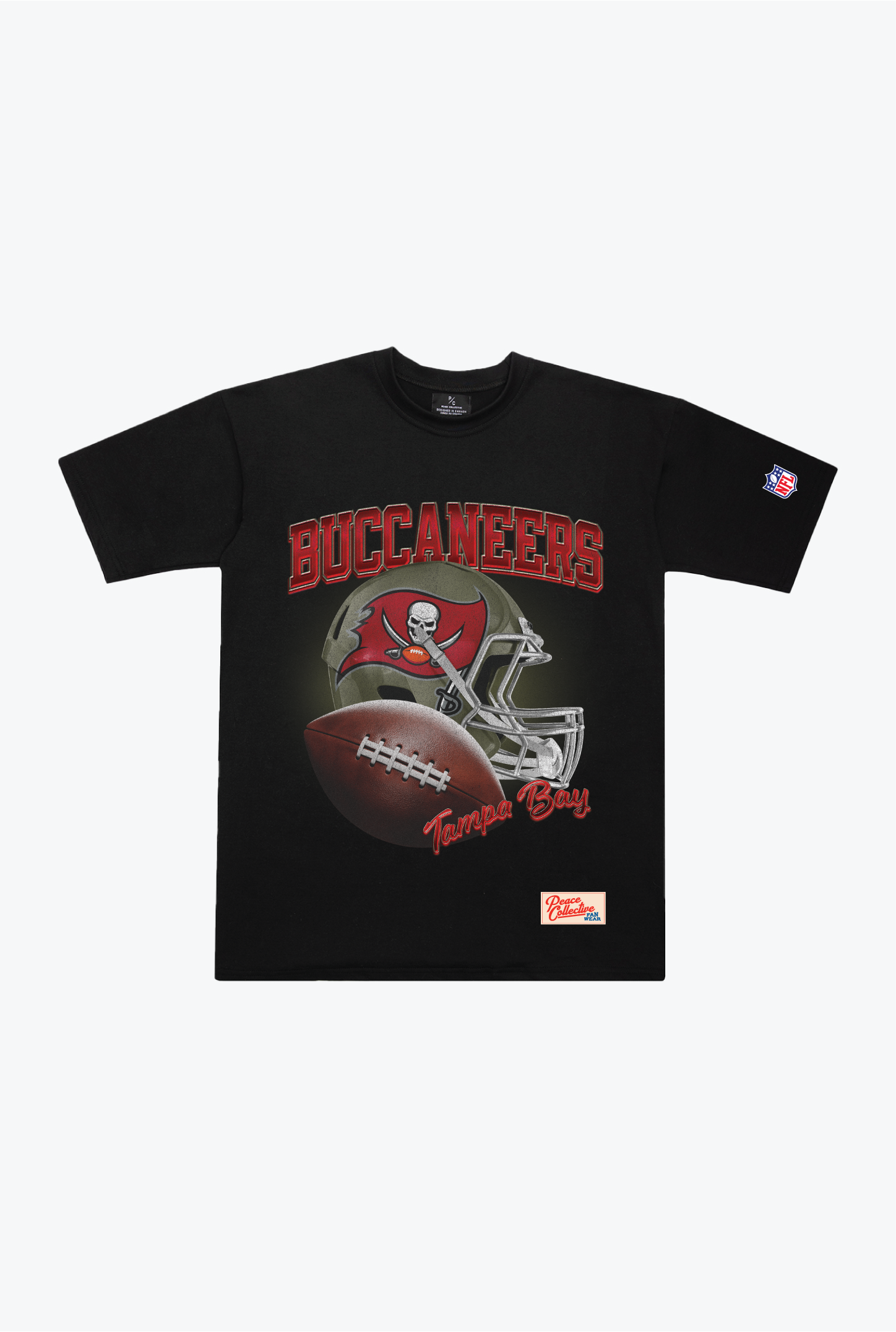 Tampa Bay Buccaneers Icon Heavyweight T-Shirt - Black