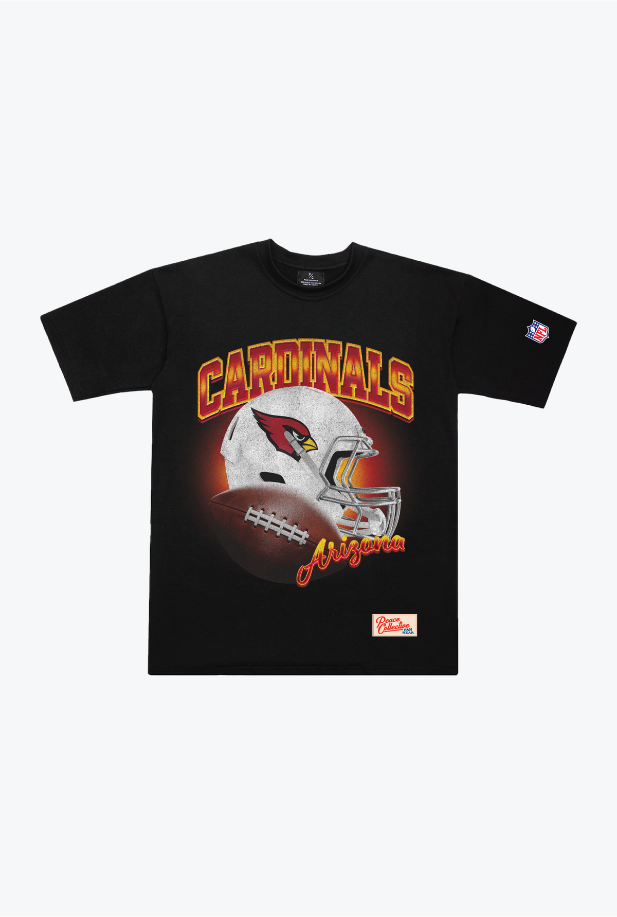 Arizona Cardinals Icon Schweres T-Shirt – Schwarz