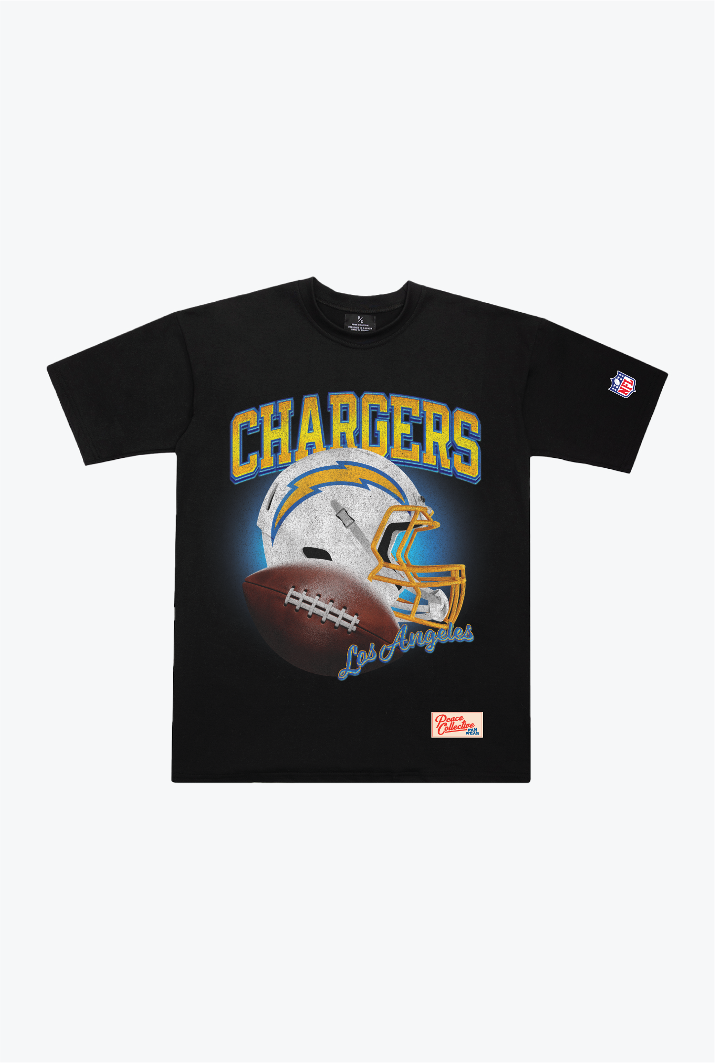 Los Angeles Chargers Icon Heavyweight T-Shirt - Black