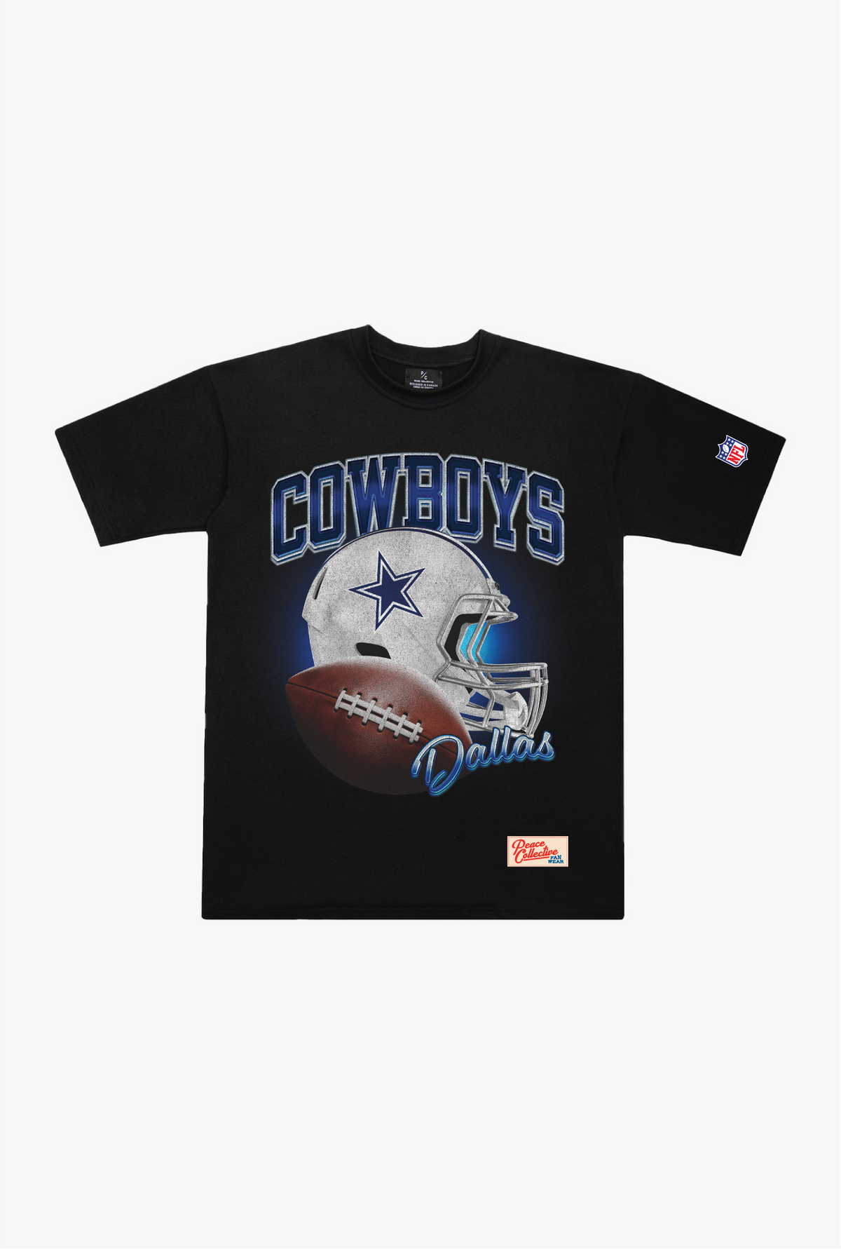 Dallas Cowboys Icon Schweres T-Shirt - Schwarz