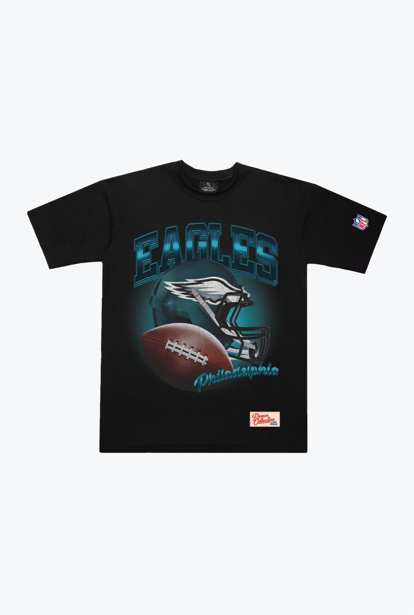 Philadelphia Eagles Icon Heavyweight T-Shirt - Black