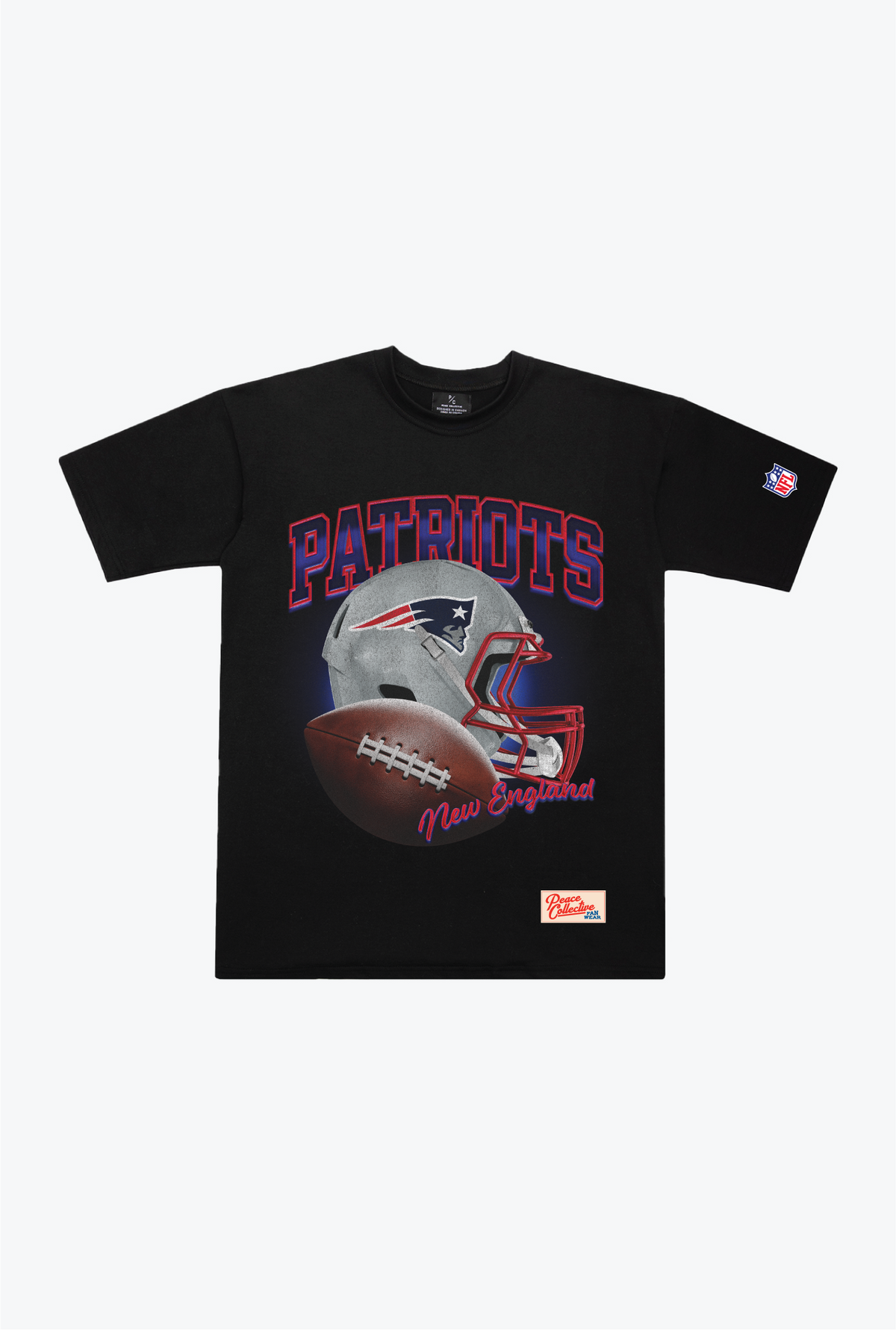 Schweres New England Patriots Icon T-Shirt – Schwarz