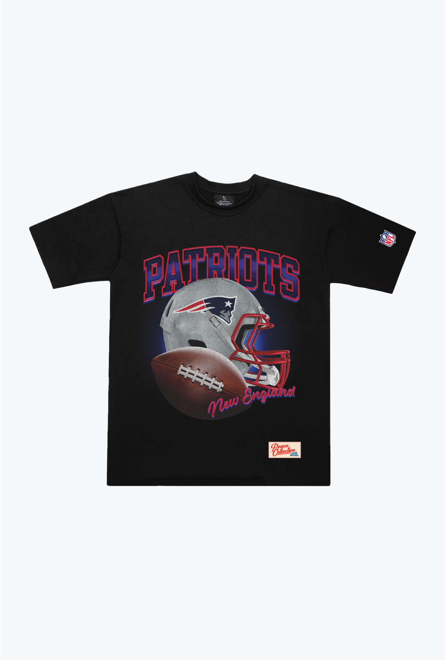 New England Patriots Icon Heavyweight T-Shirt - Black