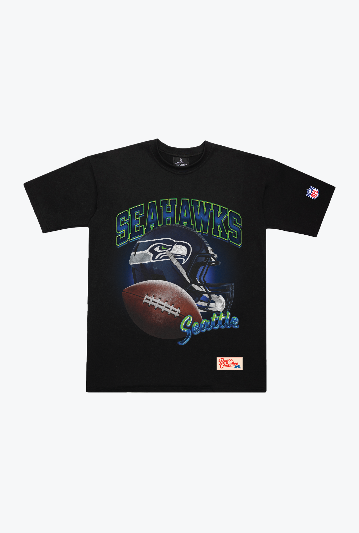 Seattle Seahawks Icon Heavyweight T-Shirt - Black