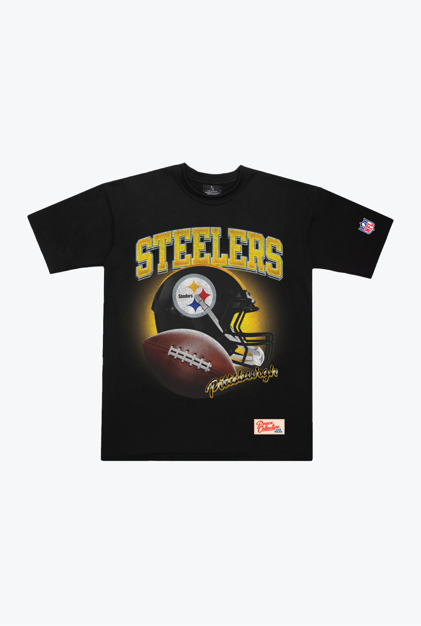 Pittsburgh Steelers Icon Heavyweight T-Shirt - Black