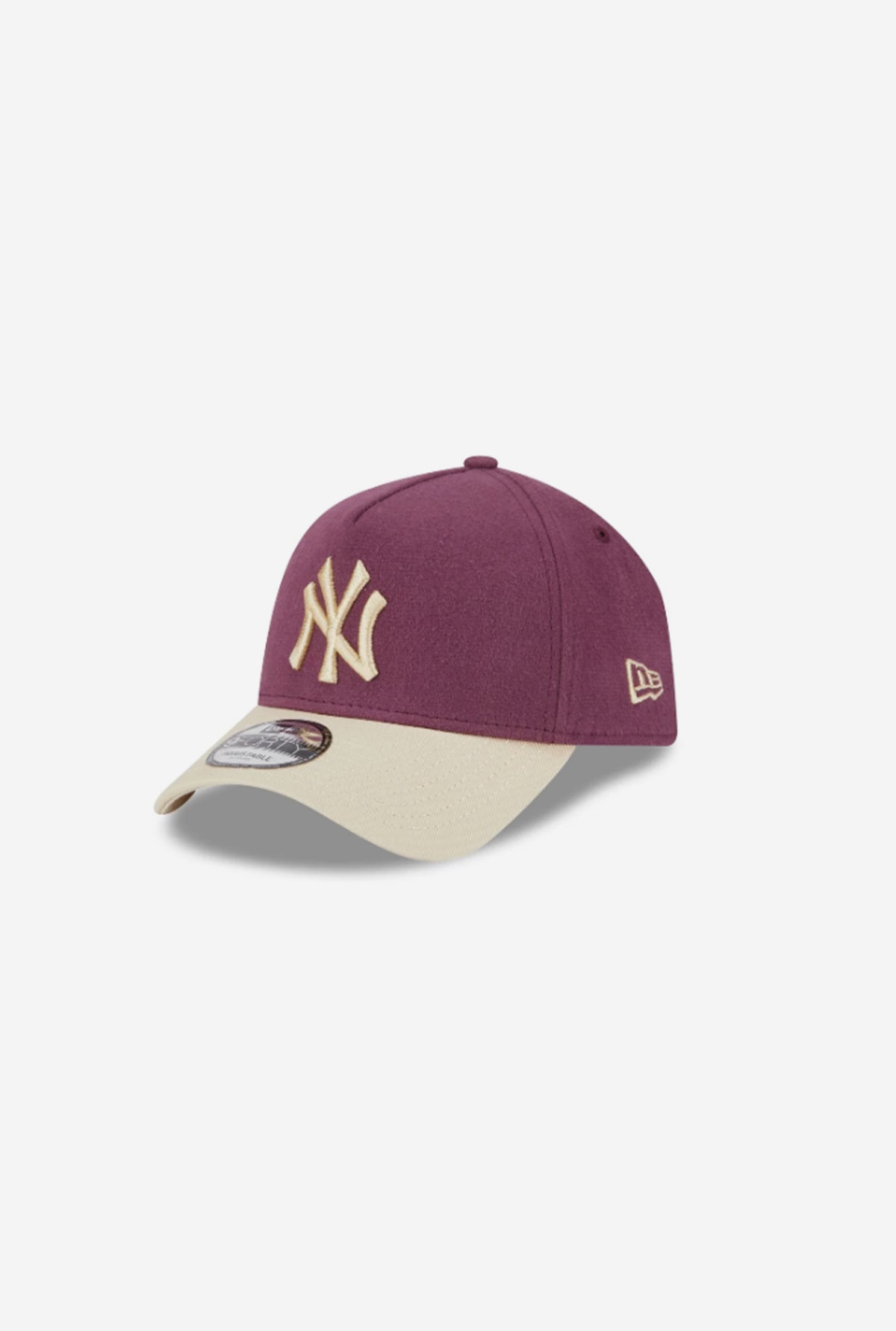 Casquette à visière moleskine 9FORTY des Yankees de New York - Bordeaux