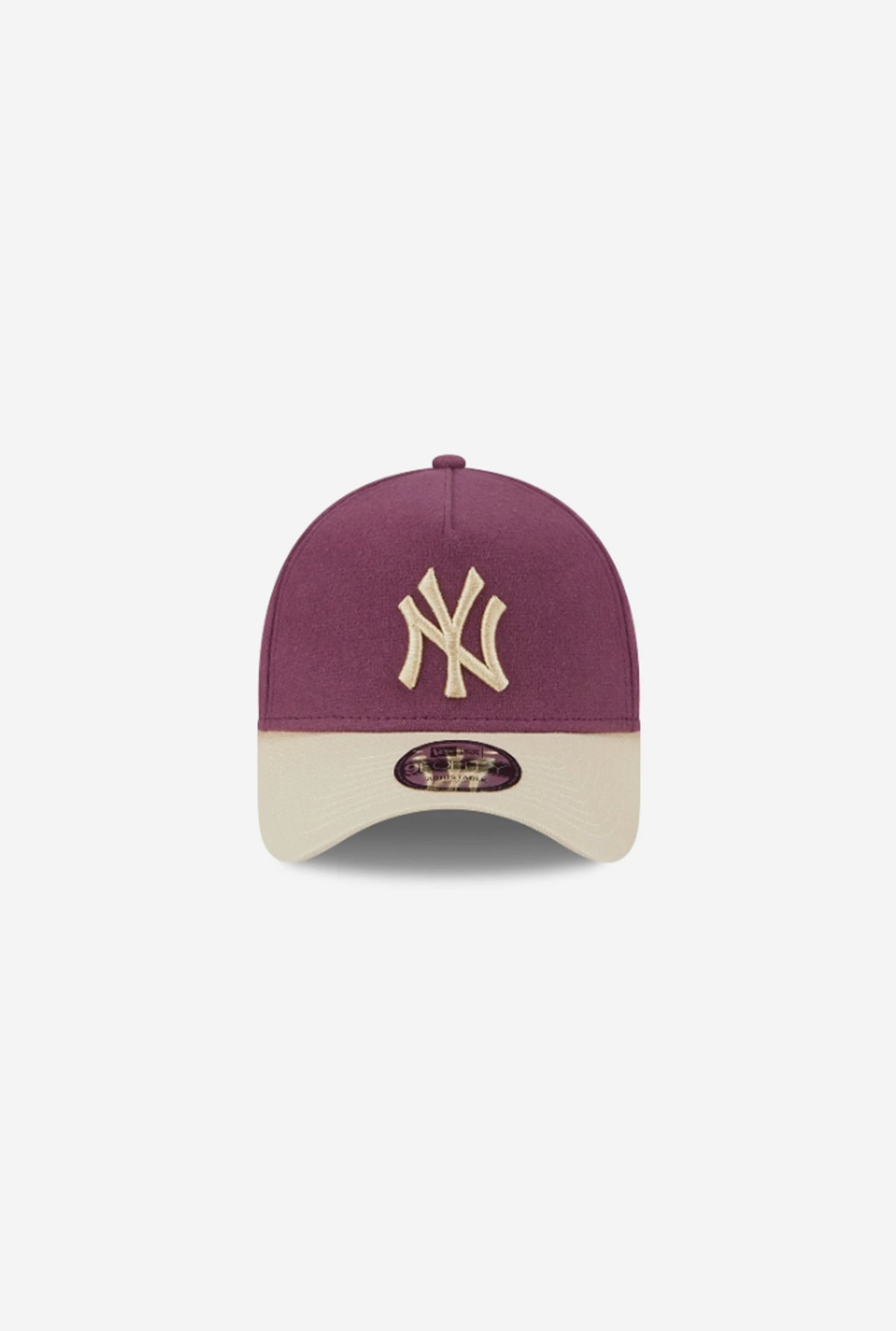 Casquette à visière moleskine 9FORTY des Yankees de New York - Bordeaux