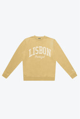 Lisbon Tourist Pigment Dye Crewneck - Honey