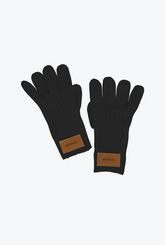 Peace Leather Patch Gloves