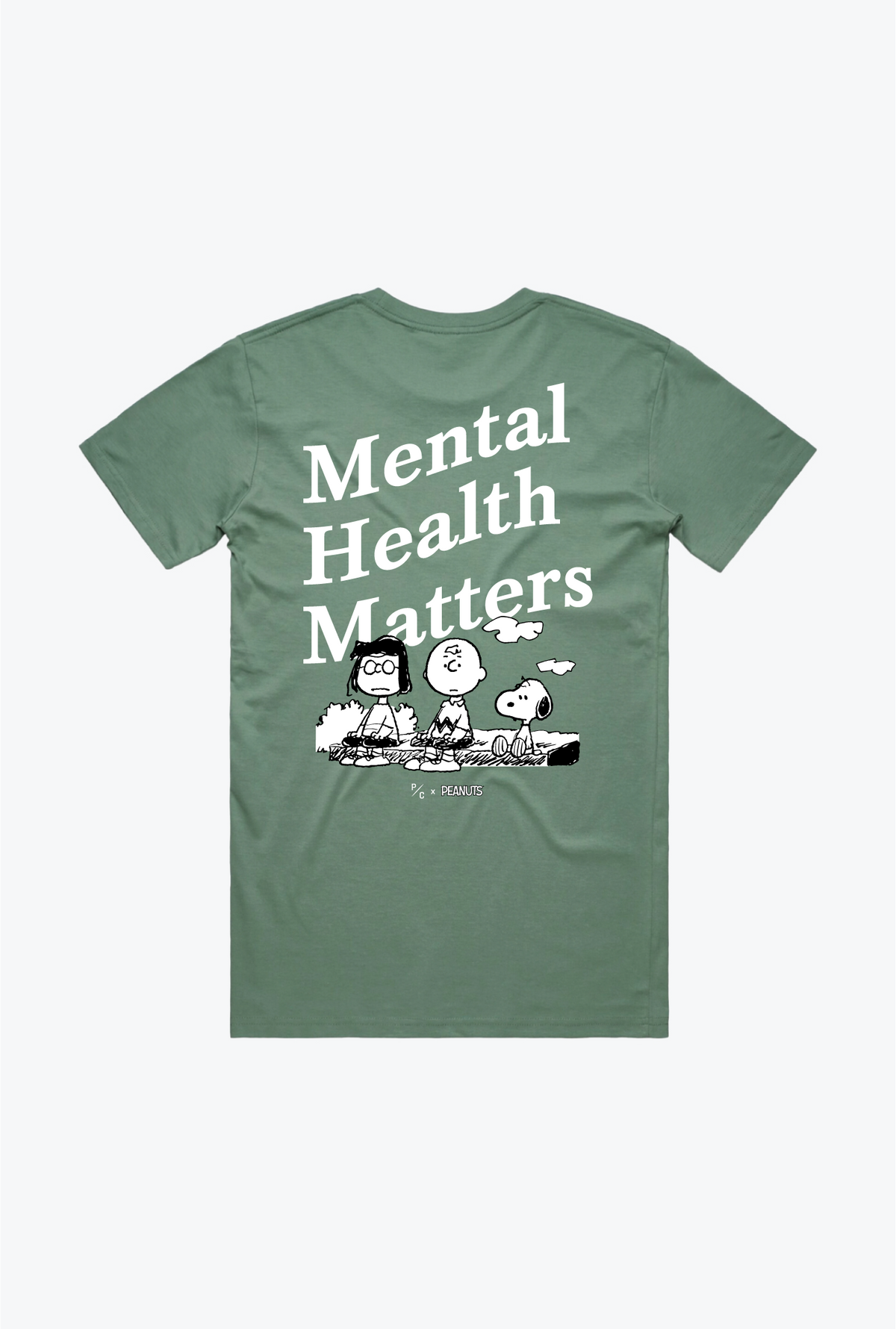 Peanuts Mental Health Matters T-Shirt - Sage Green