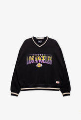 Los Angeles Lakers Ribbed Heavyweight Crewneck - Black