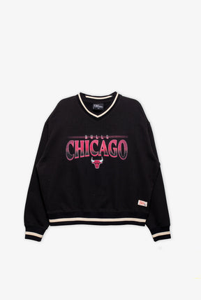 Chicago Bulls Ribbed Heavyweight Crewneck - Black