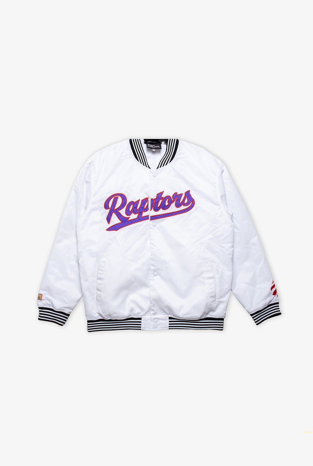 Toronto Raptors Nylon Varsity Jacket - White