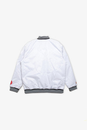 Chicago Bulls Nylon Varsity Jacket - White