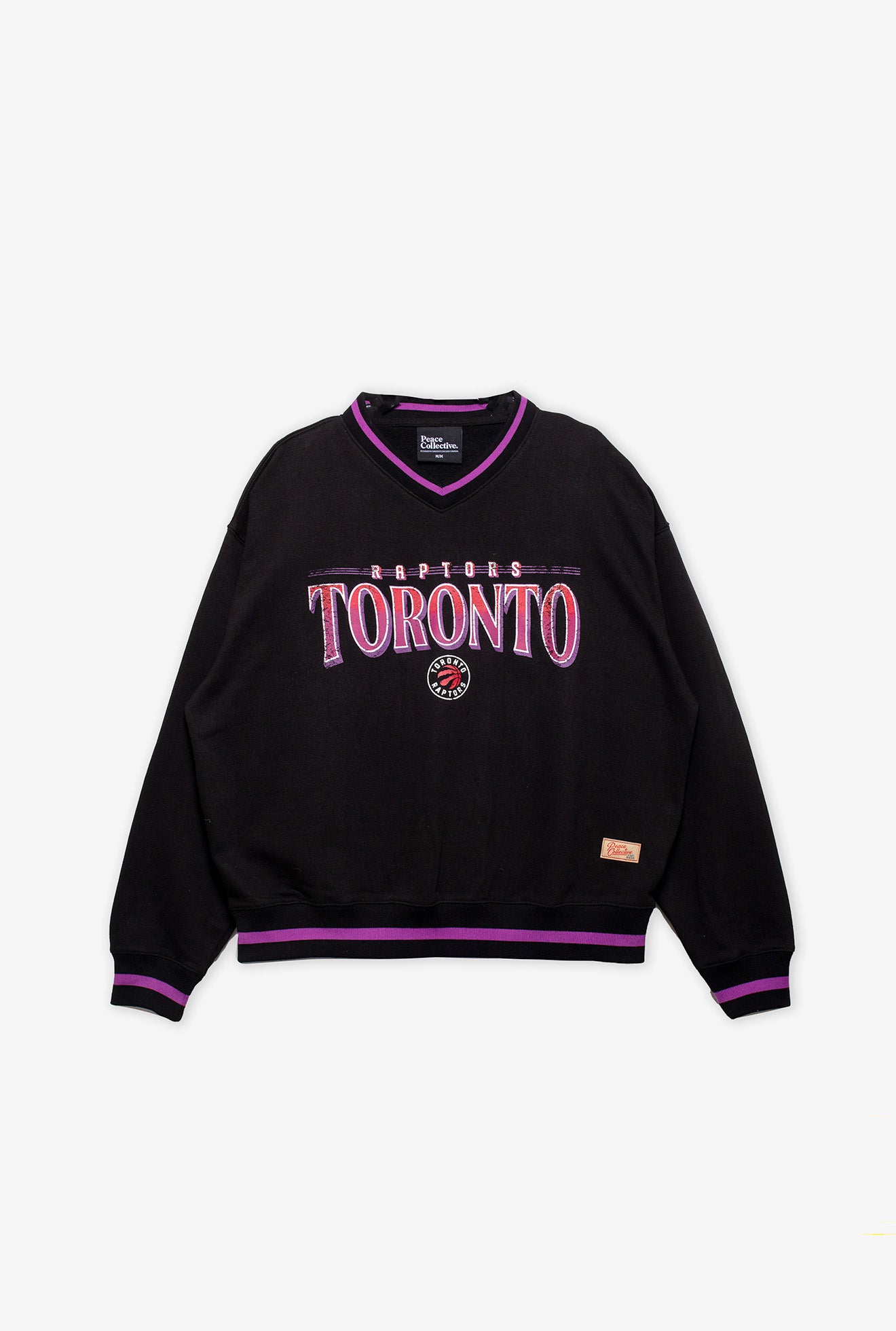 Toronto Raptors Ribbed Heavyweight Crewneck - Black