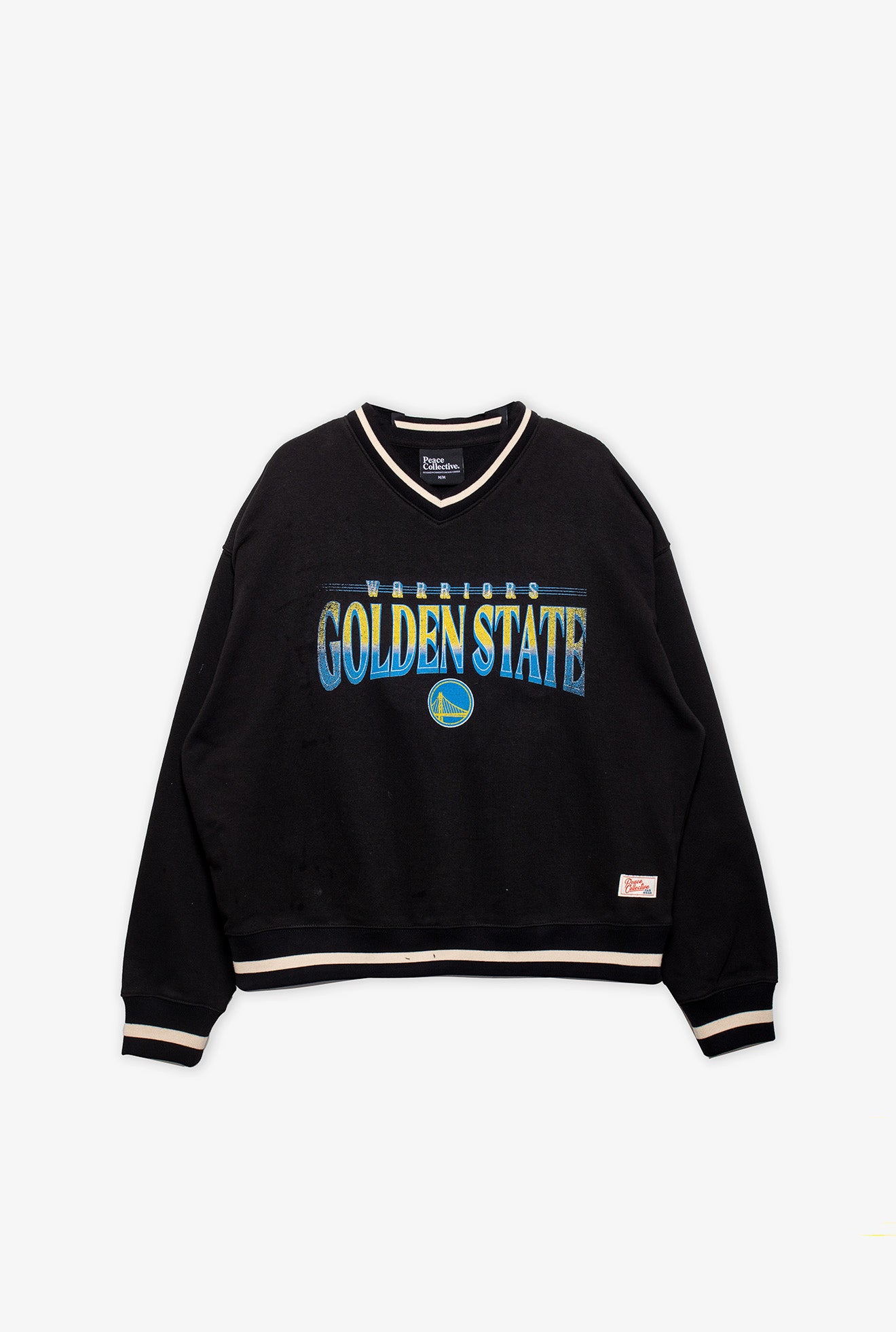 Golden State Warriors Ribbed Heavyweight Crewneck - Black