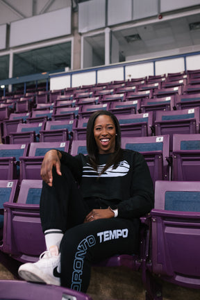 Toronto Tempo Logo Cropped Crewneck - Black