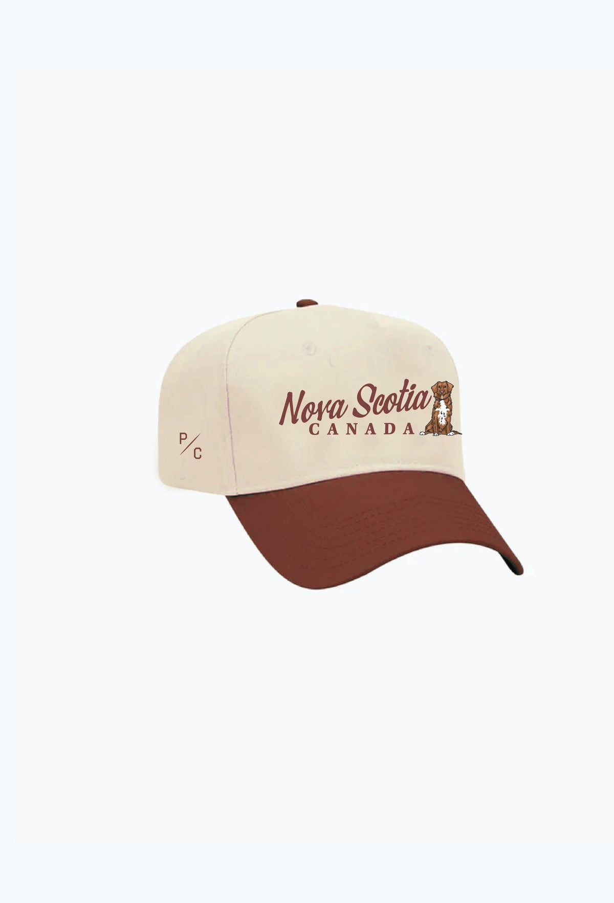 Casquette A-Frame vintage de la Nouvelle-Écosse - Marron/Ivoire