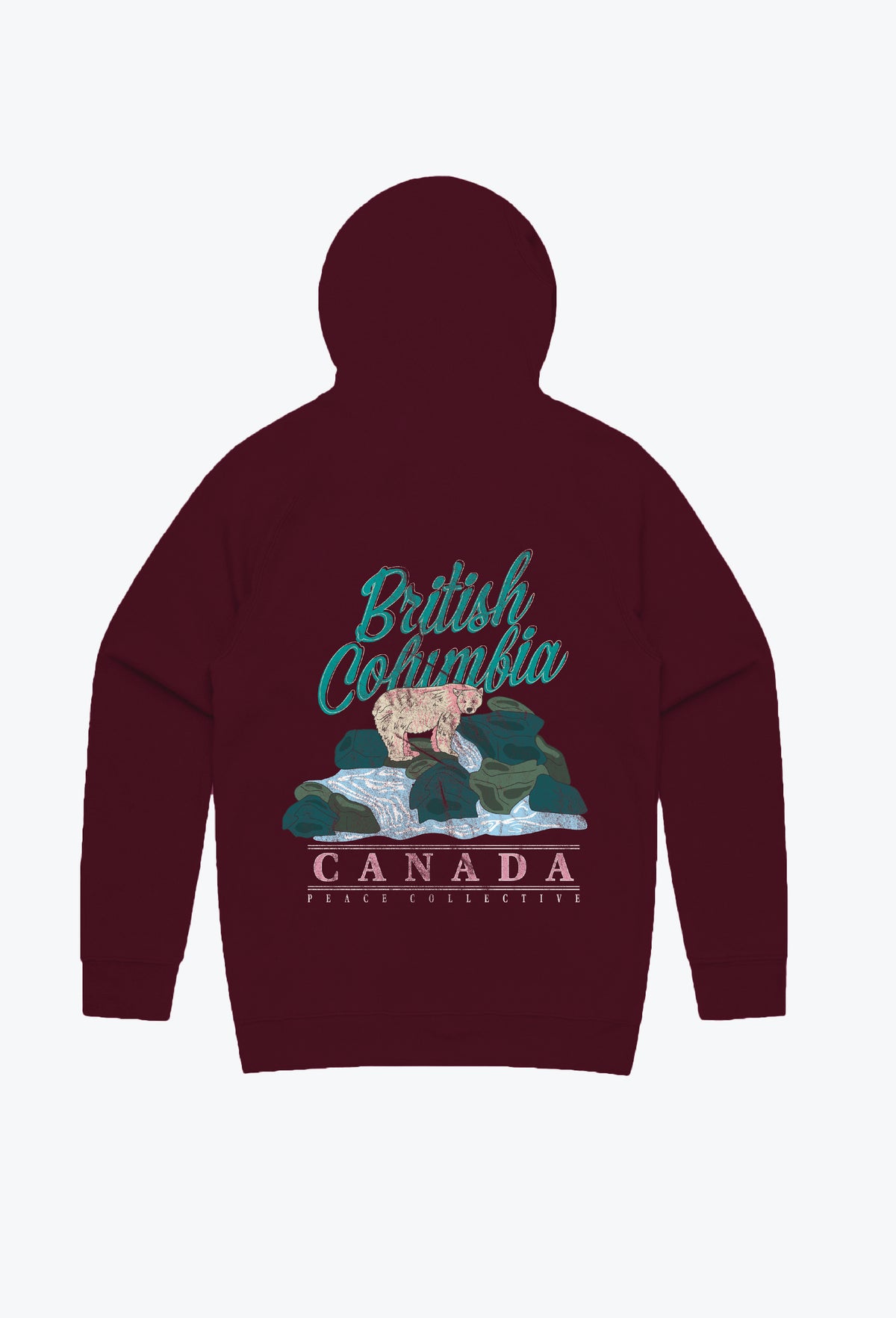 British Columbia Vintage Kapuzenpullover - Kastanienbraun