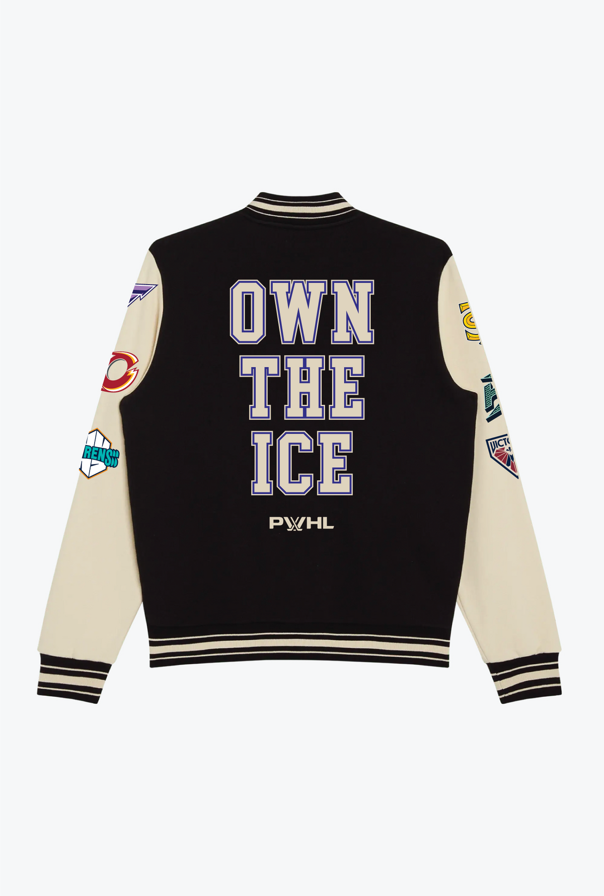 Veste Letterman PWHL Own The Ice - Violet / Ivoire