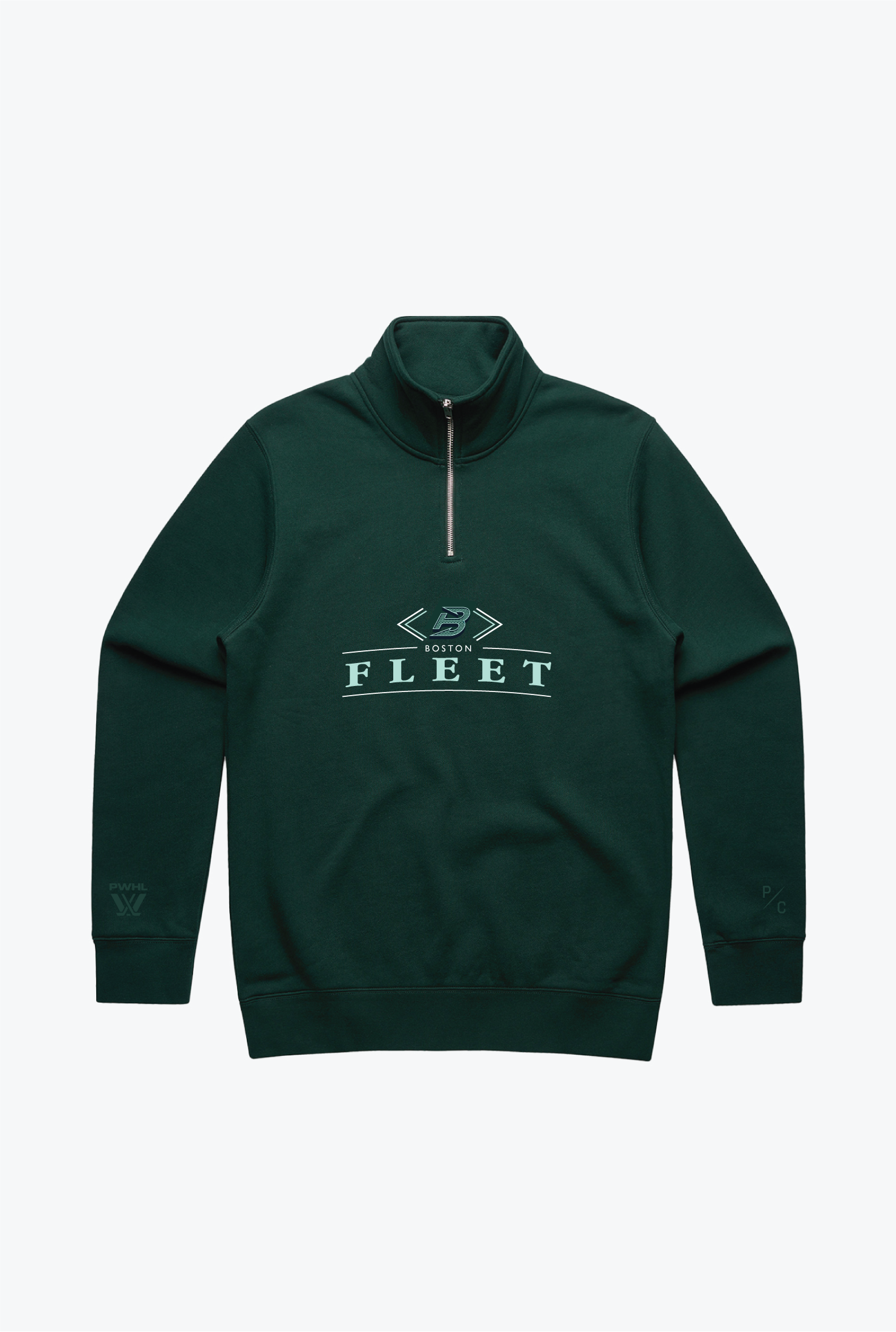 Boston Fleet - Sweat à capuche à fermeture éclair 1/4 - Vert