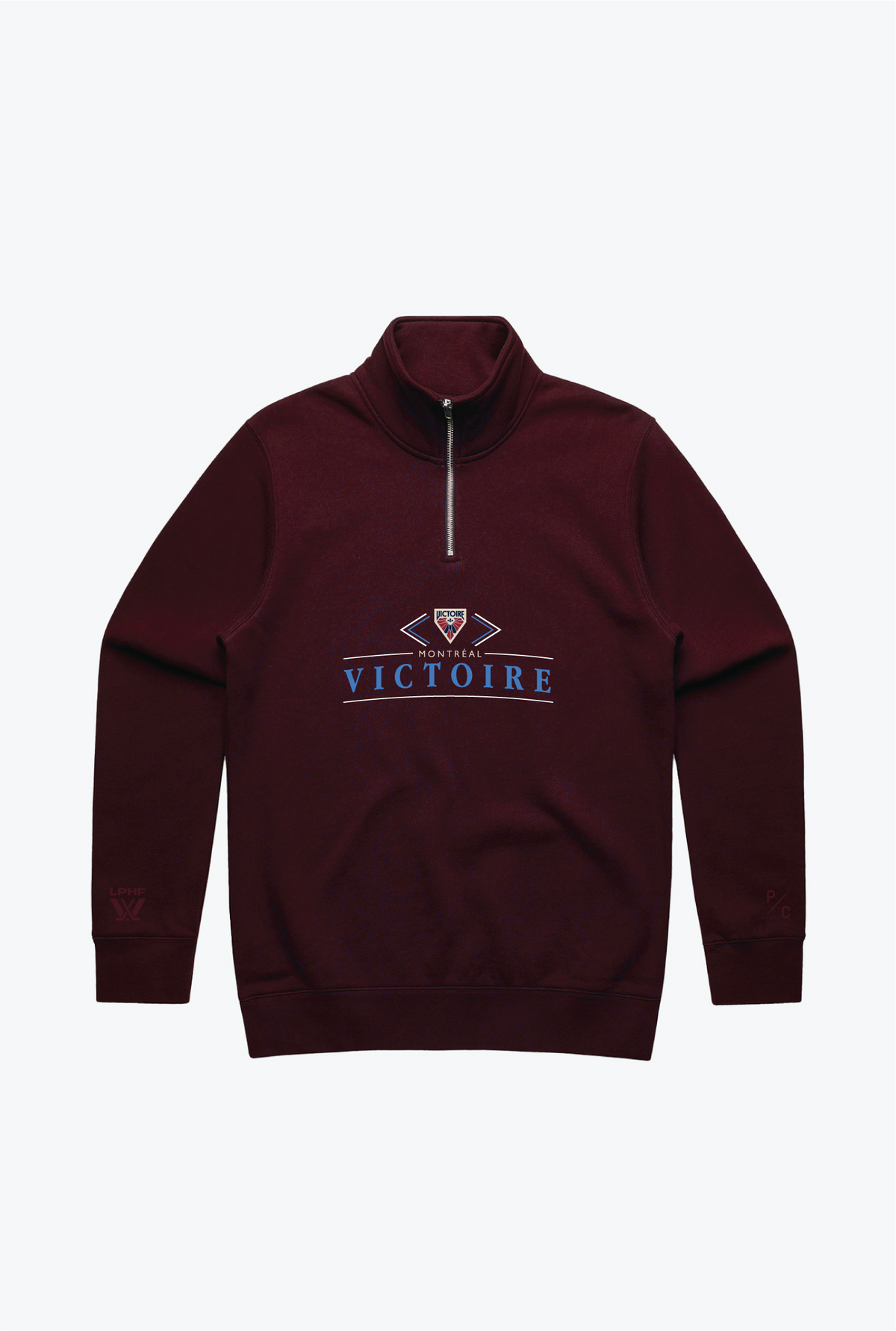 Montréal Victoire Quarter Zip – Kastanienbraun