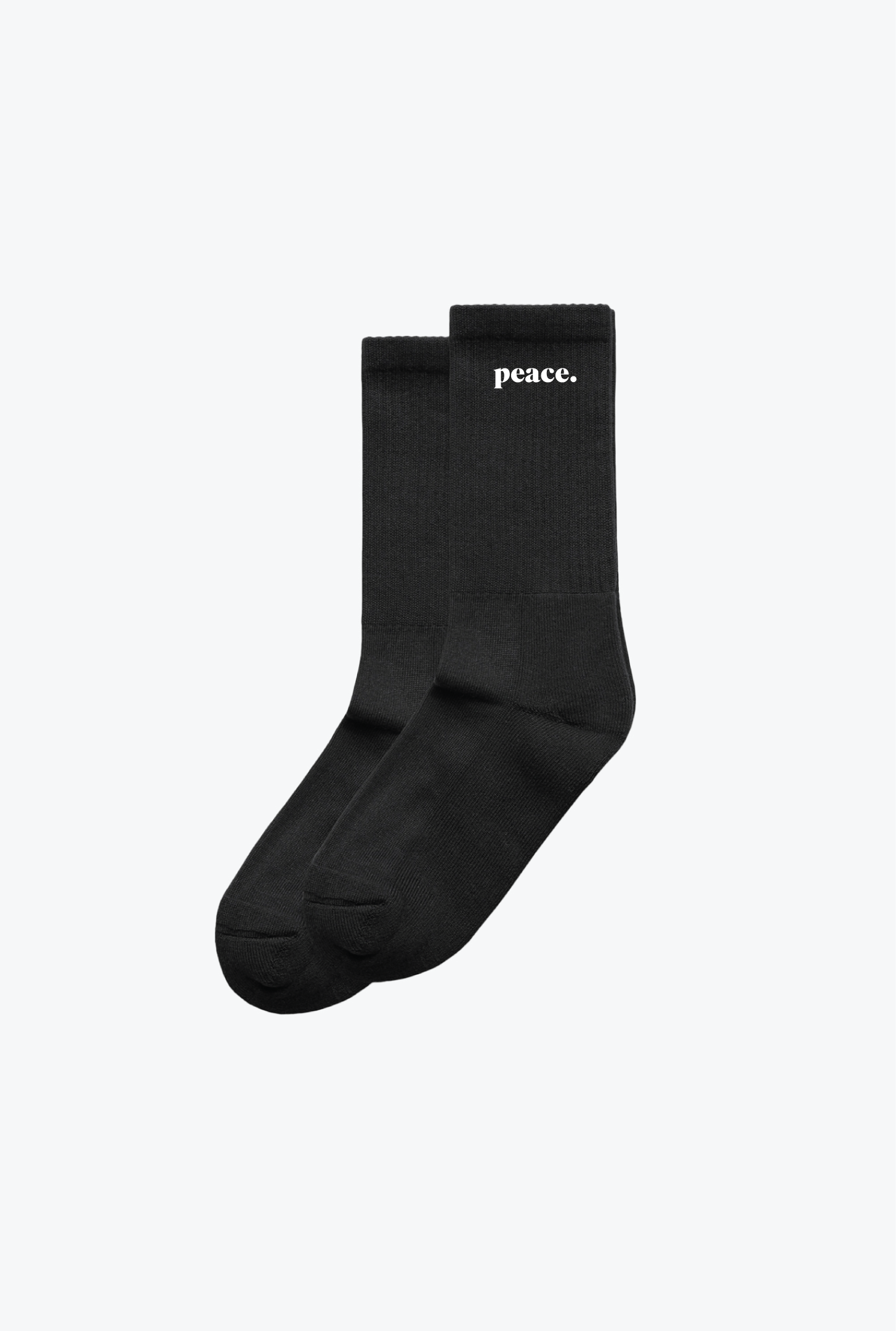 Peace Basics Crew Socks - Black