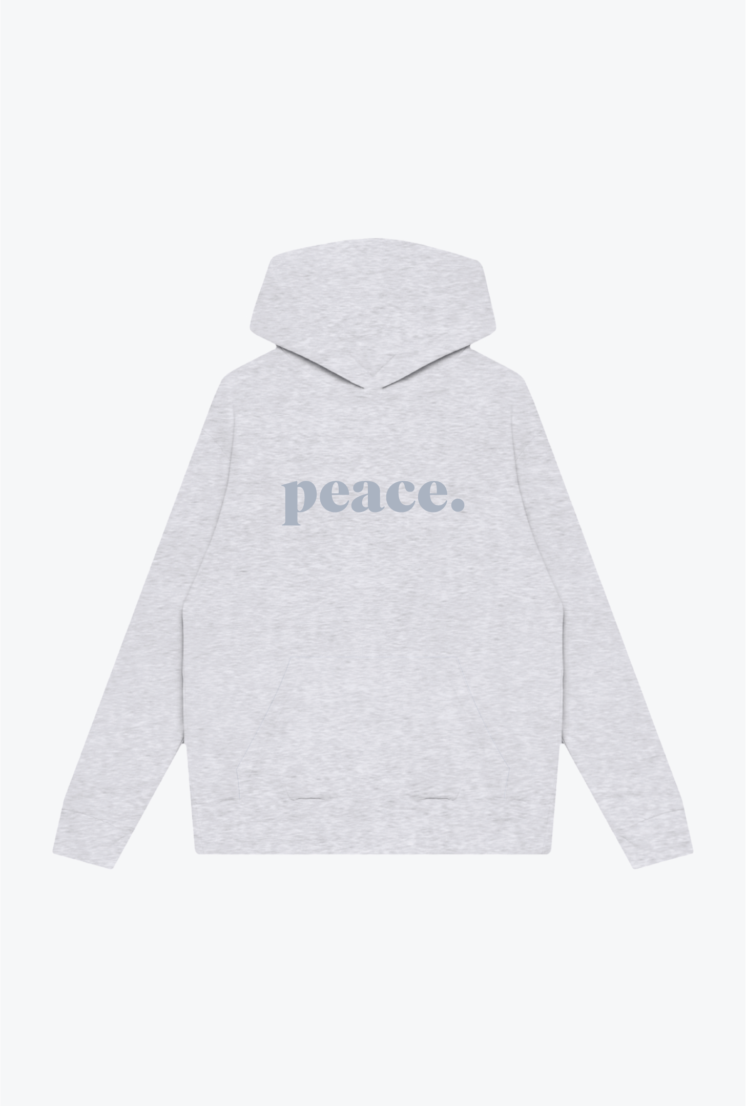 Peace Basics Schwerer Kapuzenpullover - Asche